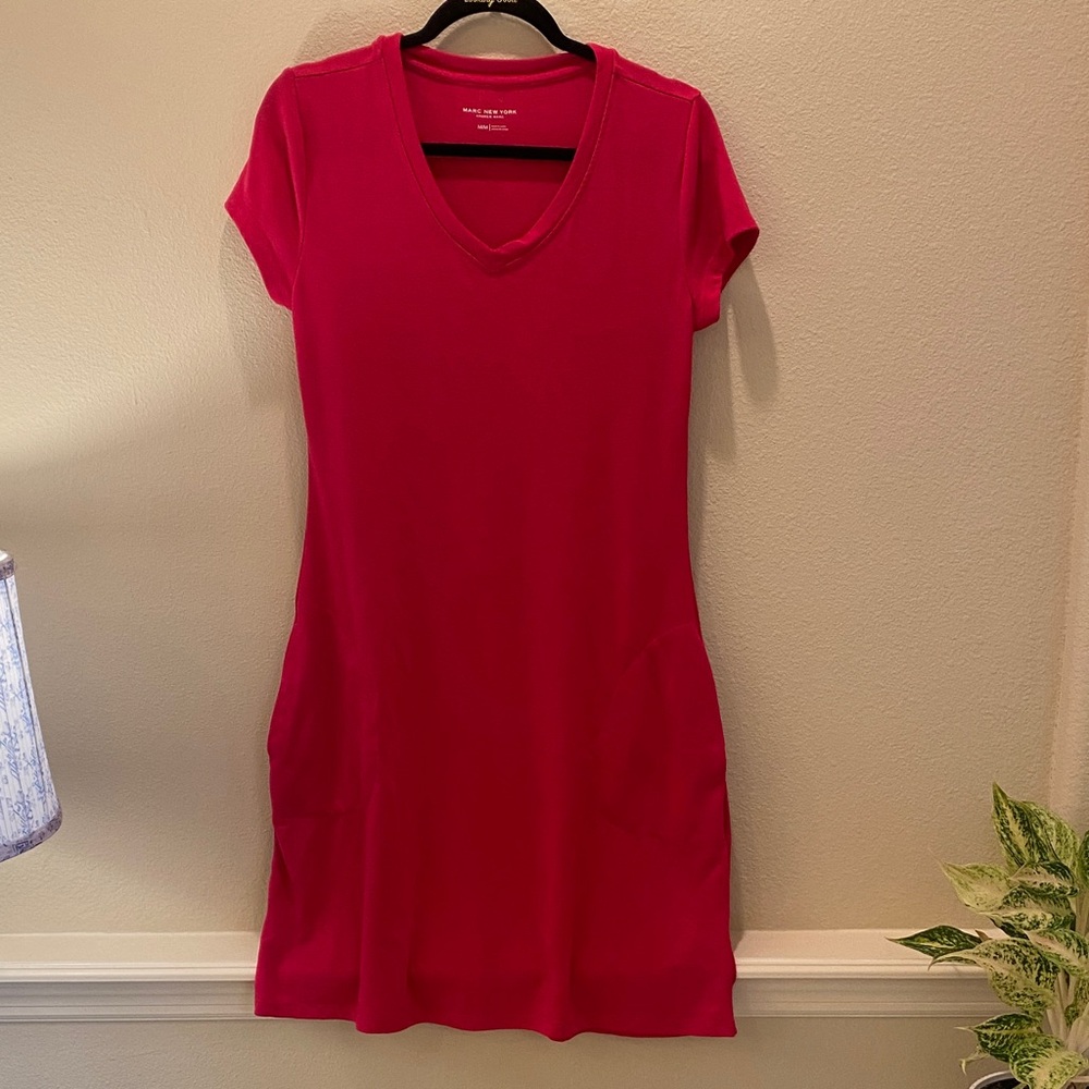 Marc New York V-Neck Top in Bright Fuchsia